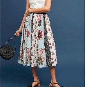 NWT Anthropologie floral midi skirt!!
